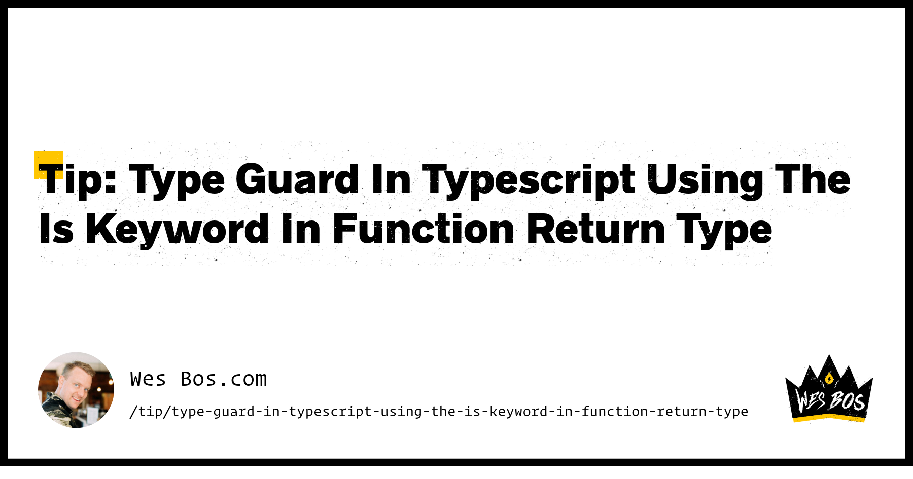 Tip: Type Guard In Typescript Using The Is Keyword In Function Return ...