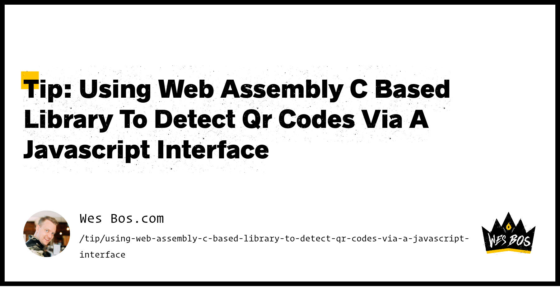 Tip: Using Web Assembly C Based Library To Detect Qr Codes Via A ...