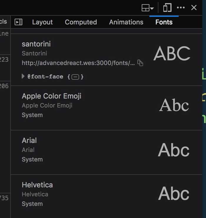 🔥 Firefox fonts tab will show you if a font used is a webfont or a system font. Handy when you aren’t sure if web fonts are working, or falling back to system.
