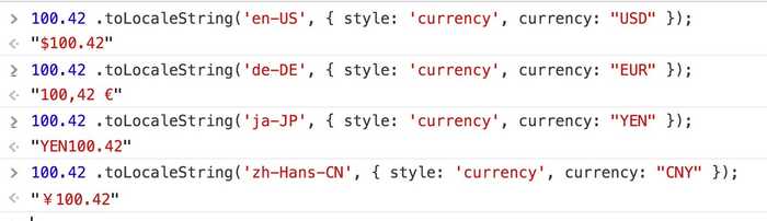 🔥 .toLocaleString() is a great way to format currency

