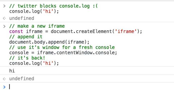 🔥 If you are ever working on a site that messes with built-ins, you can get fresh copies by creating an iframe with no src
