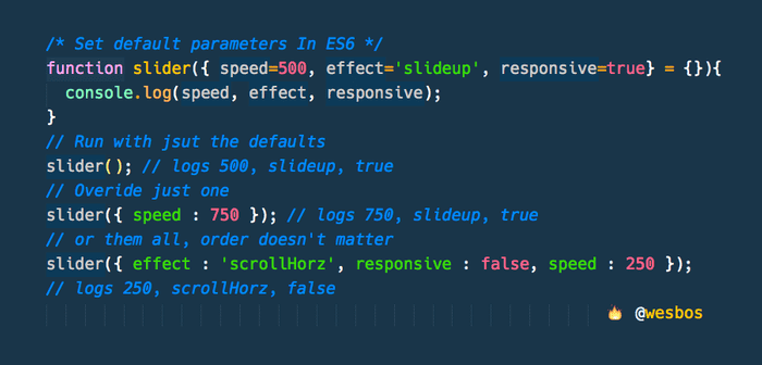 🔥 With ES6, we can finally set default parameter values in JavaScript

 t.co/iNnRvG5cqK
