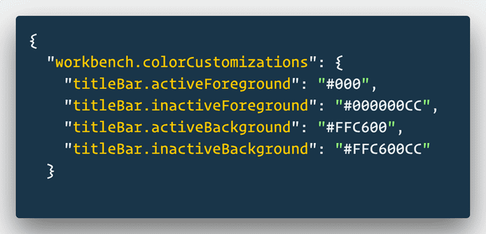 🔥 You can overwrite VS @code theme settings on a project-by-project basis. I'm using this to differentiate between backend and frontend codebases in my next tutorial. Command Palette → Open Workspace Settings
