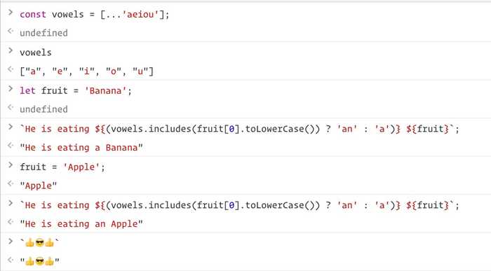 🔥 You can run JS right inside of ES6 Template strings. Handy for ternary operators:
