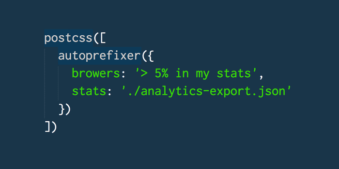 🔥 You can now use autoprefixer based on your own site's Google Analytics data
