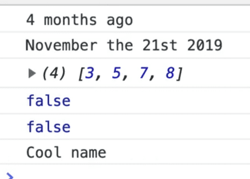 executing checkIfNameIsCool function and getting cool name as log in console