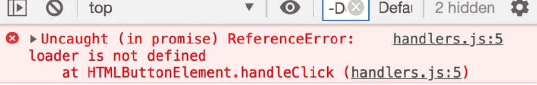 uncaught reference error - loader is not defined