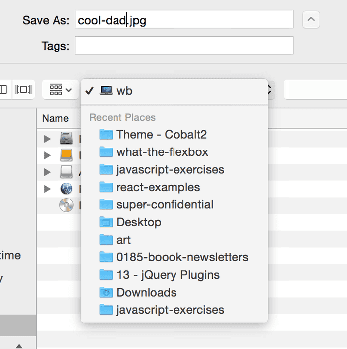 🔥 Increase the number of "Recent Places" osx shows in save dialogs.
