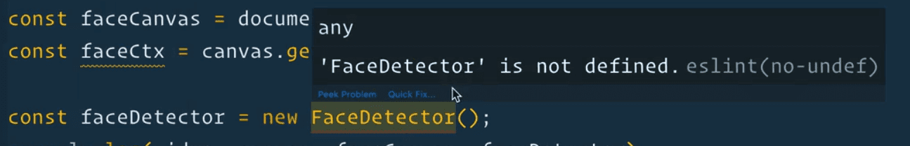 FaceDetector is not defined error