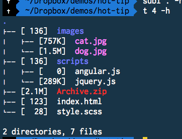 🔥 Use the tree command to visually list directories. Add t() to .zshrc file for quick + easy defaults.
