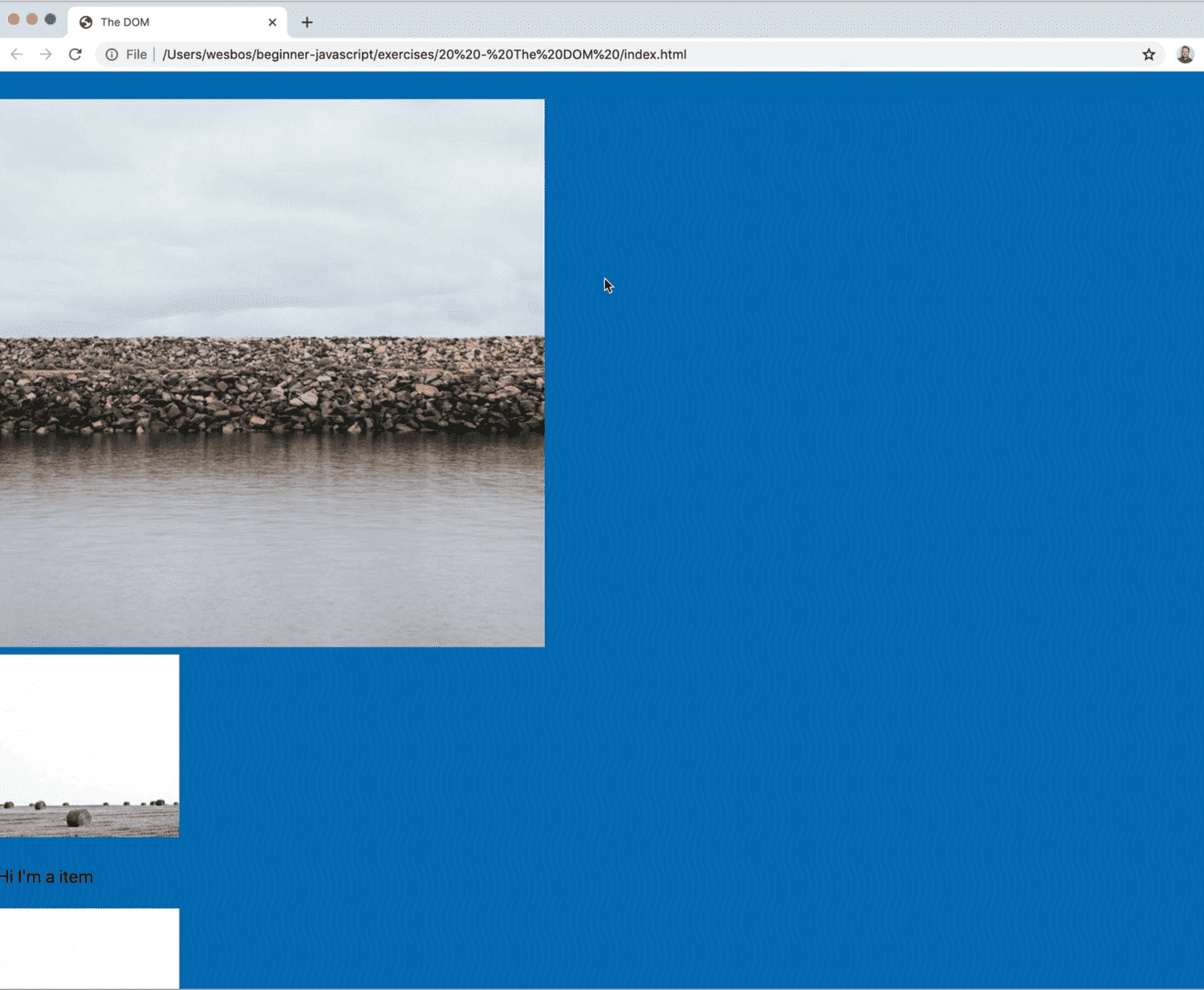 webpage with multiple images on it