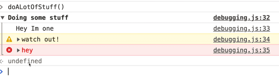 console group will put all the consoles together as single block and ends where console groupEnd is called