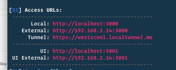 🔥 Simple example on how to use Browsersync to expose your realtime localhost to the world
