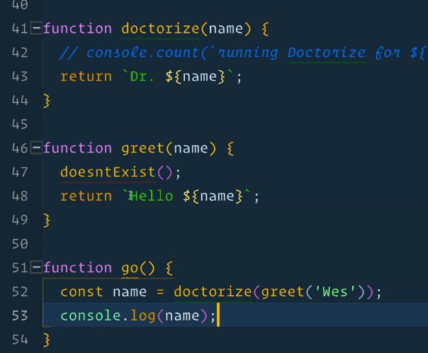 stack trace gives us a sequence of functions that were called, helping in the debugging