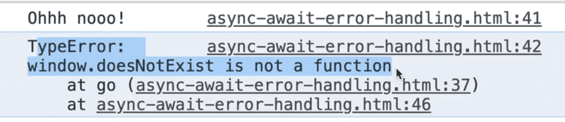 TypeError: window.doesNotExist() error caught in console