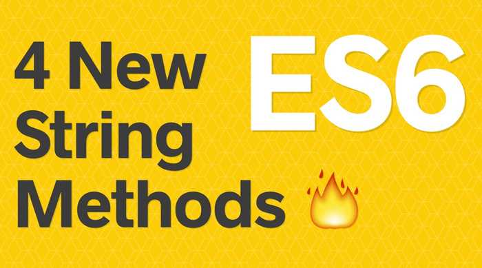 🔥 Four new JavaScript String methods you should know about: .startsWith(), .endsWith(), .includes() and .repeat()
