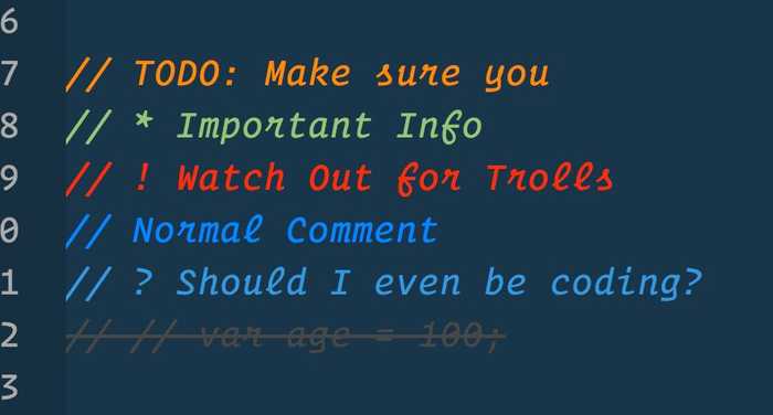 🔥 VS Code Better Comments gives you a few different styles of comments based on popular notations. Love love love this - thanks to @stolinski for showing me this.
