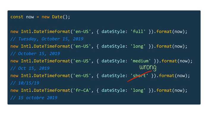 🔥 Use Intl.DateTimeFormat() to create nicely formatted date and time strings
