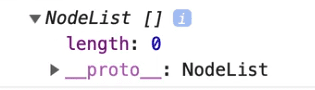 nodelist length in the console