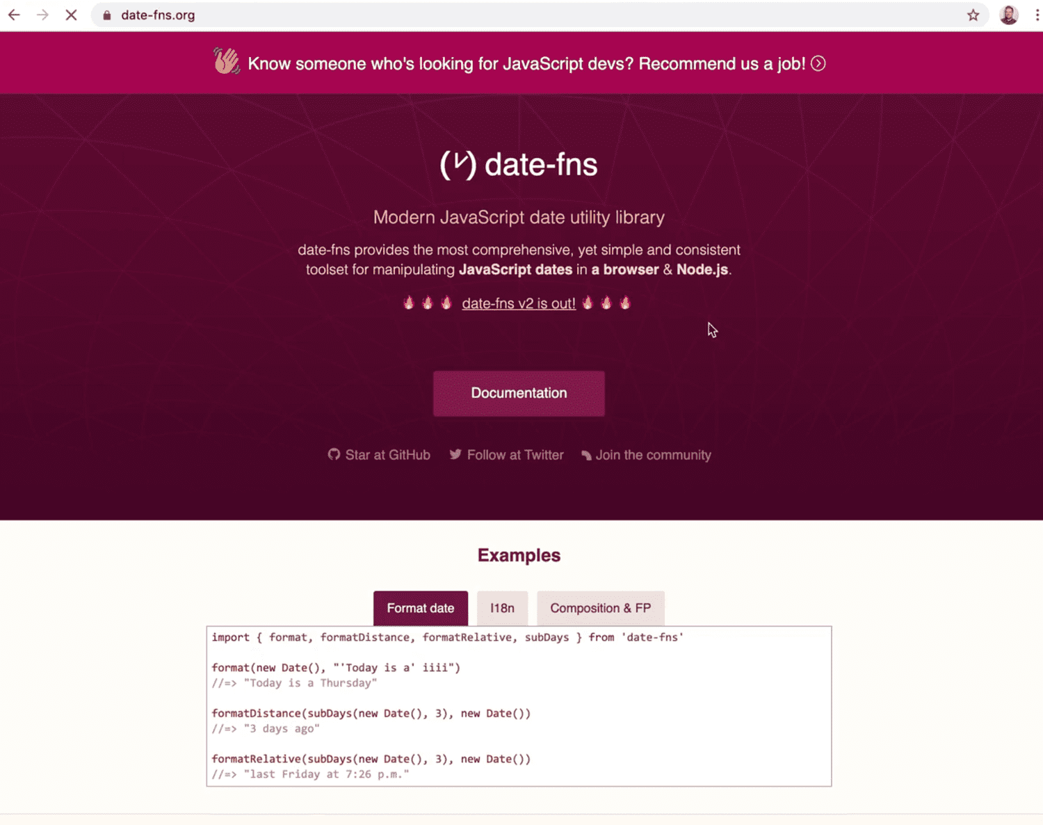 date-fns module