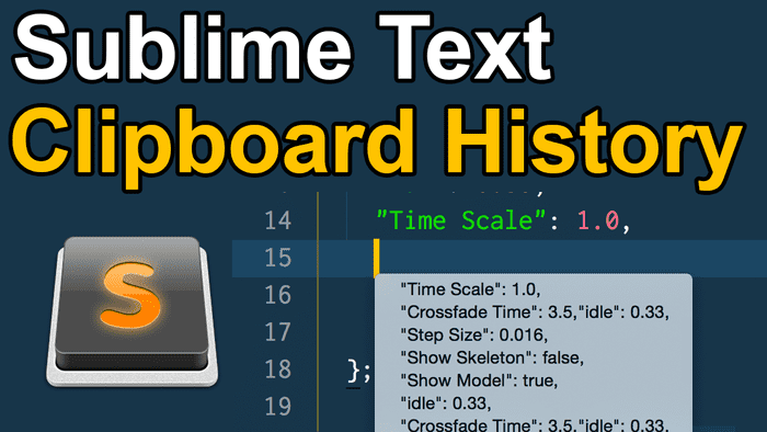 Sublime Text Clipboard Copy/Paste History