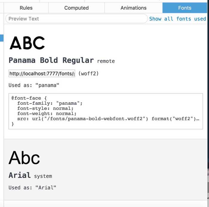 🔥 Use the Firefox dev tools fonts panel to figure out if your fonts are being loaded from your system or a webfont
