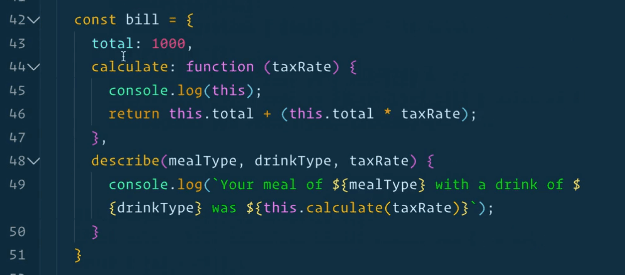 on running, we get an error complaining that "this.calculate is not a function"