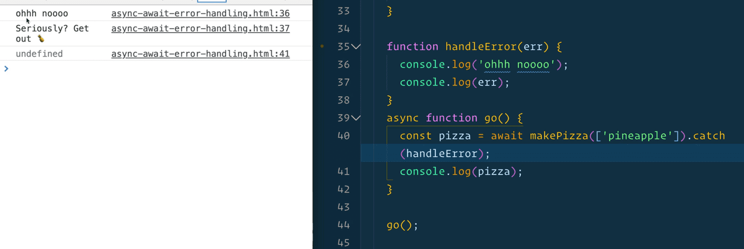 Async/Await Error Handling - Beginner JavaScript - Wes Bos
