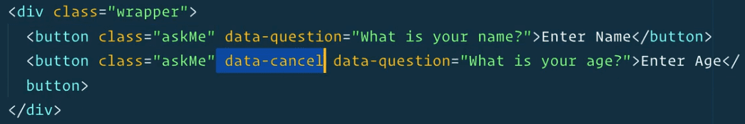 adding data-cancel attribute to button