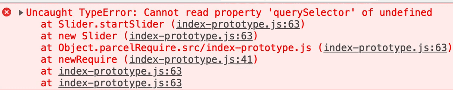 uncaught type error: cannot read property 'querySelector' of undefined