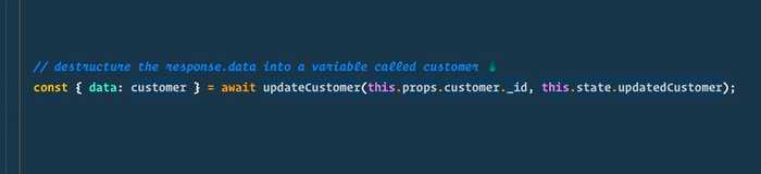 🔥 Rename and Destructure properties of a return object with ES6 destructuring
