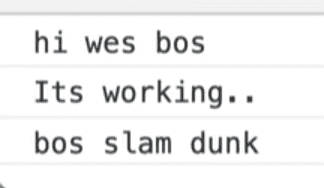 last and middle variable logs in console